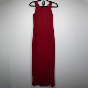 Vintage Rampage red sheath maxi dress-3